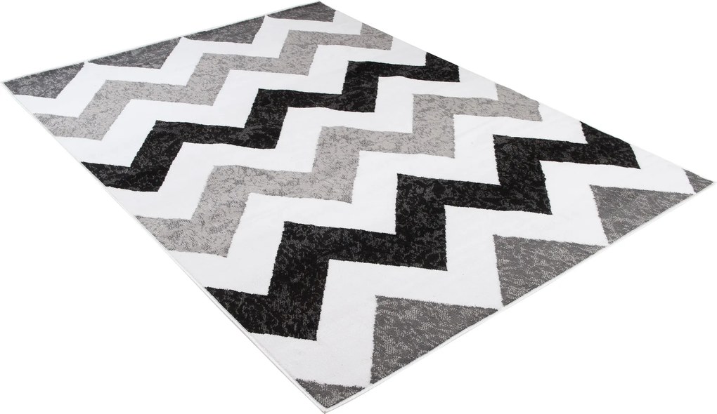TA Koberec Z903E WHITE MAYA PP EYM Sivý Obdĺžnikový Rozmer: 200x200 cm
