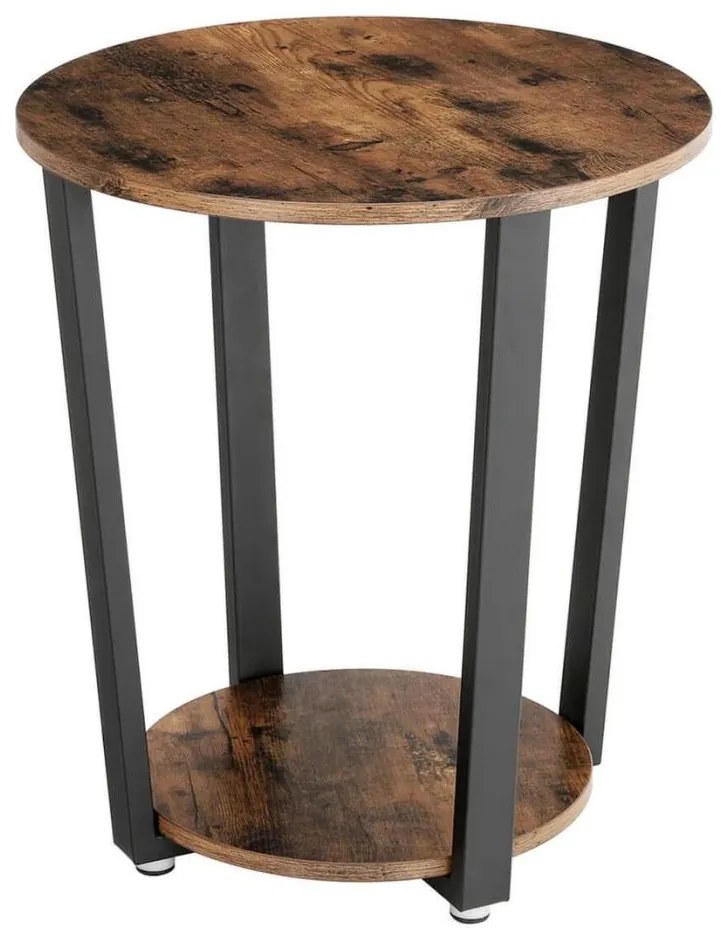 Odkladací stolík ELDUR hnedá/čierna