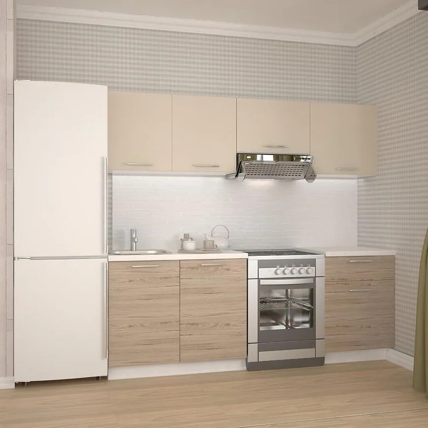 Kuchynská Katia 220 zb 28mm svetlobéžová matná/san marino/korpus biely