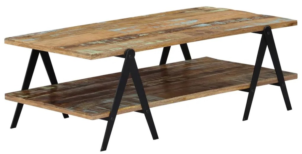 vidaXL Konferenčný stolík 115x60x40 cm masívne recyklované drevo