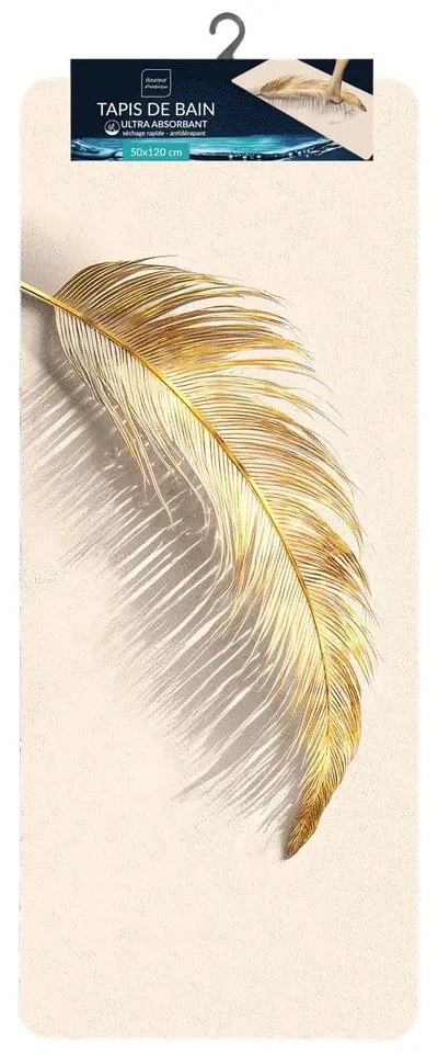 Svetlohnedá kúpeľňová predložka 50x120 cm Angelica – douceur d'intérieur