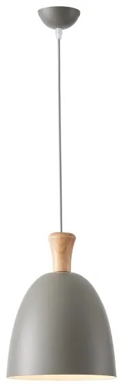 Luster na lanku 1xE27/15W/230V šedá pr. 23 cm