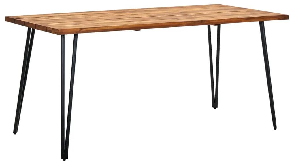 Záhradný stôl s vlásenkovými nohami 160x80x75 cm akáciový masív 46666