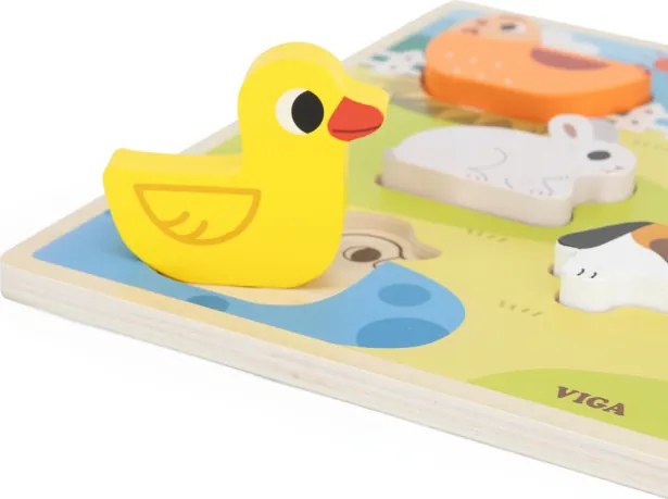 Puzzle na podložke Viga 44702 7 dielikov - farma