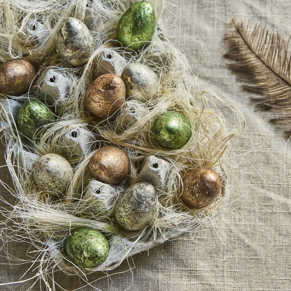 House Doctor Sklenené veľkonočné vajíčka Easter – set 12 ks