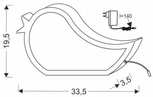 LED Detská stolná lampa BIRD LED/12W/230V ružová