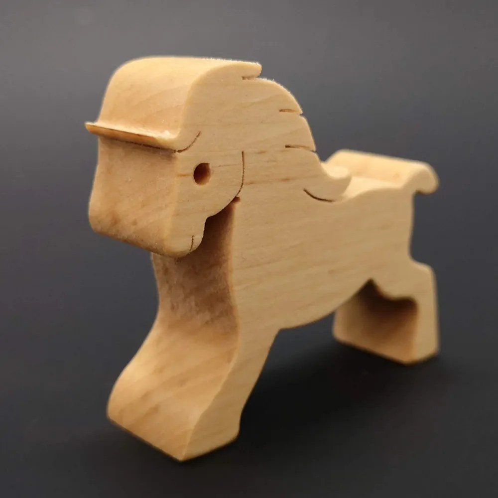 AMADEA Drevený kôň, masívne drevo, 6x5,5x2 cm