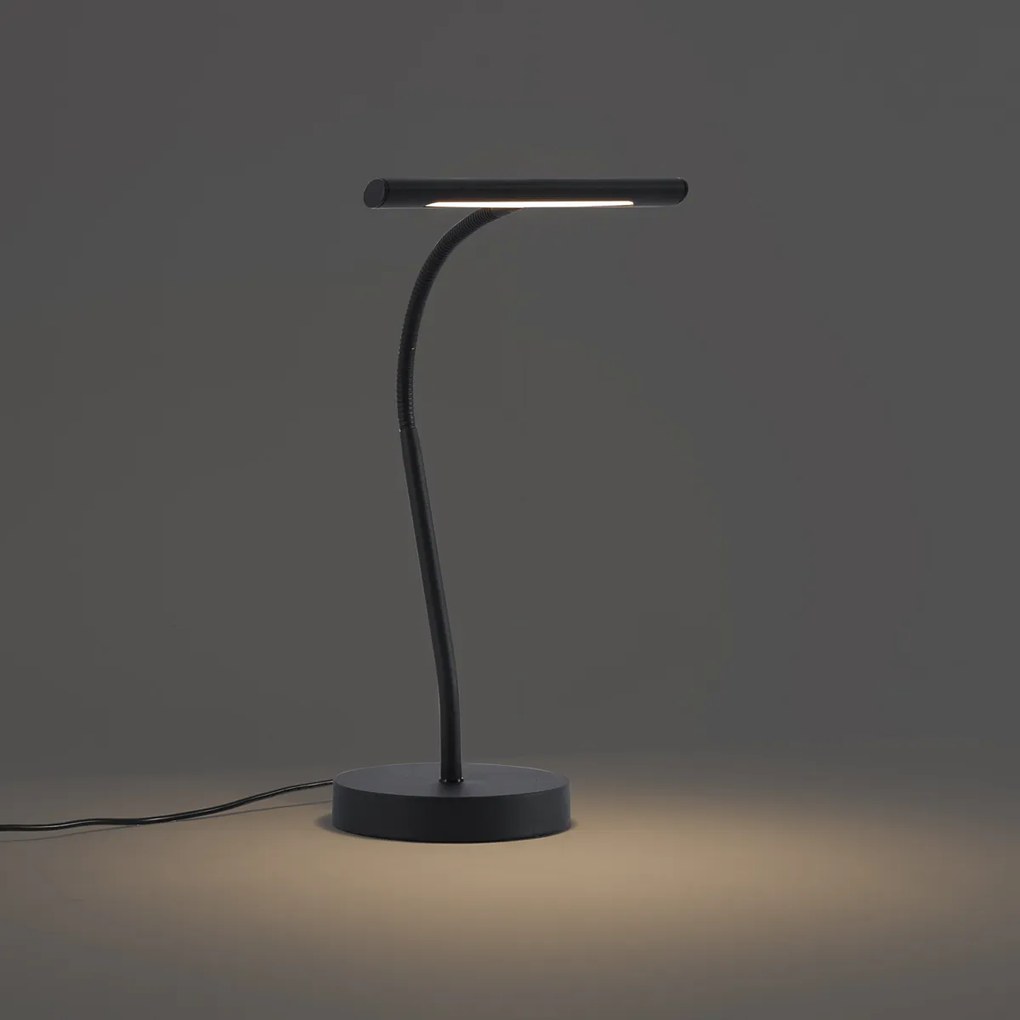 Stolná lampa Art Deco čierna vrátane LED - Tableau
