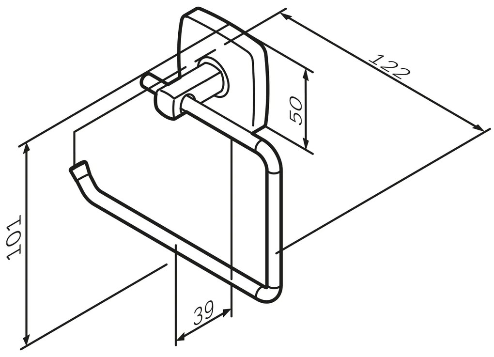 Držiak na toaletný papier AM.PM Gem AGA34122 čierny