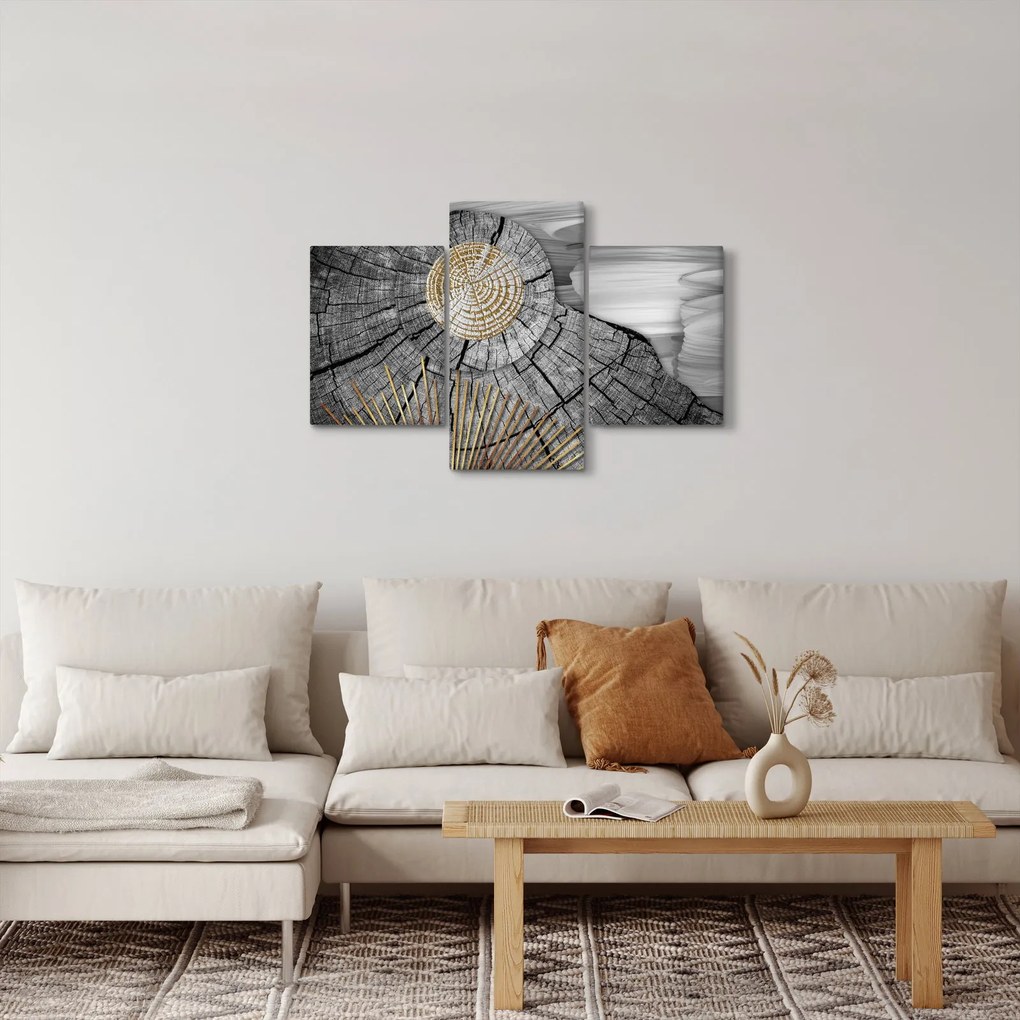 Obraz - Kmeň stromu v koláži (90x60 cm)