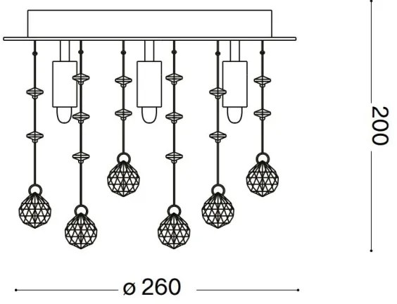 Ideal Lux-LED Kr. stropné svietidlo MOONLIGHT 5xG9/3W/230V pr. 26 cm lesklý chróm
