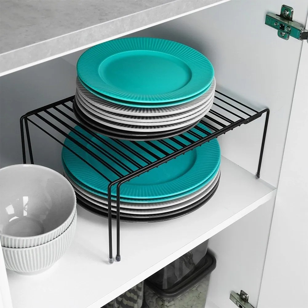 VILDE Prídavná polica, roztiahnuteľná, nastaviteľná šírka 35 - 48cm, čierna EXTENSIBLE