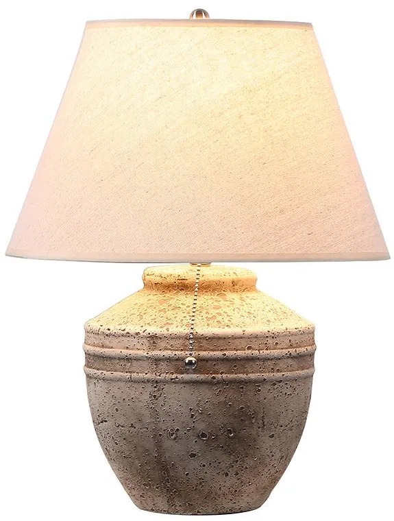 Antická stolová lampa Mira - sivá