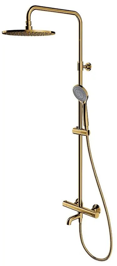 Y Y1234ALGL nadsadený vaňový a sprchový systém, zlatá