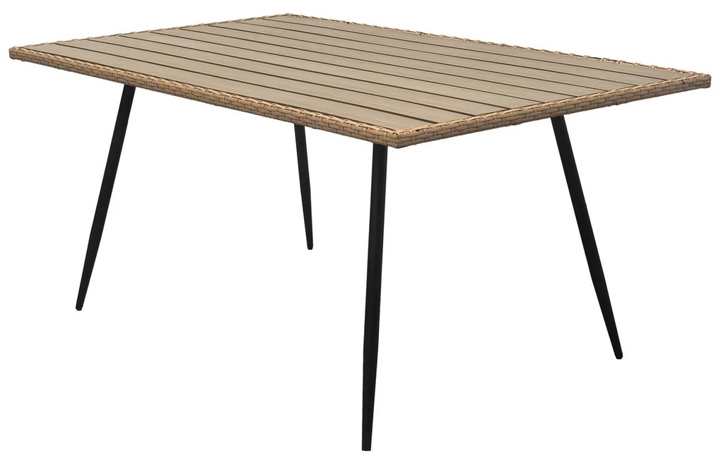 Autronic Záhradný stôl, kov, polywood, hnedá, AZ-F1407 NAT