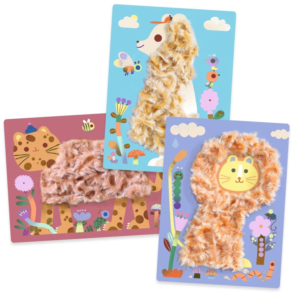 Kreatívna hra - vlna a suchý zips - chlpaté zvieratká