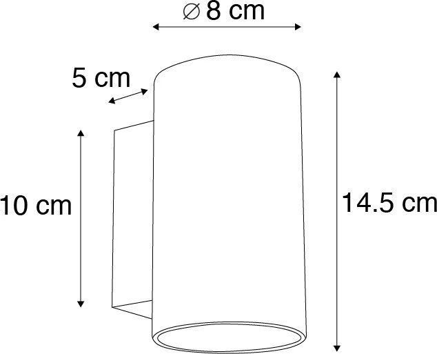 Inteligentné dizajnové nástenné svietidlo čierne vrátane 2 Wifi GU10 - Sandy