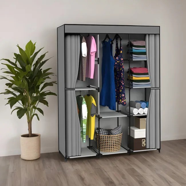 Šatníková skriňa CELINA antracitová / čierna