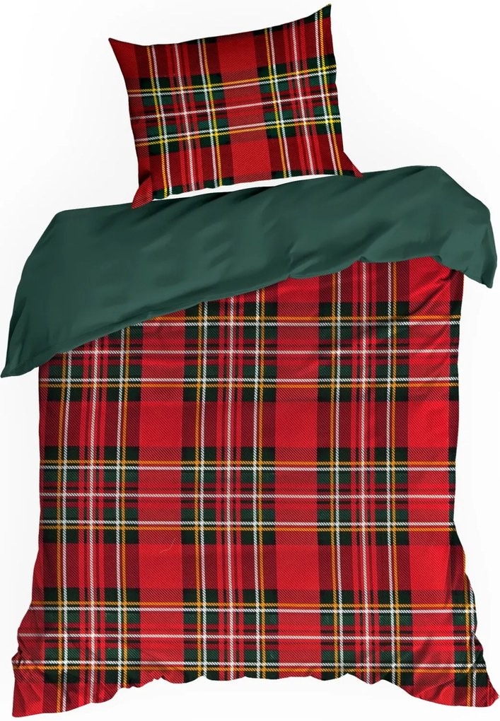 VIANOČNÉ RENFORCÉ OBLIEČKY JENNY 140X200 CM, 1 KS 70X80 CM VZOROVANÉ