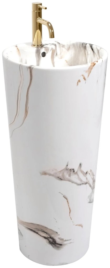 Rea Blanka voľne-stojace umývadlo, 84 x 40 cm, Marble imitácia kameňa, REA-U8704