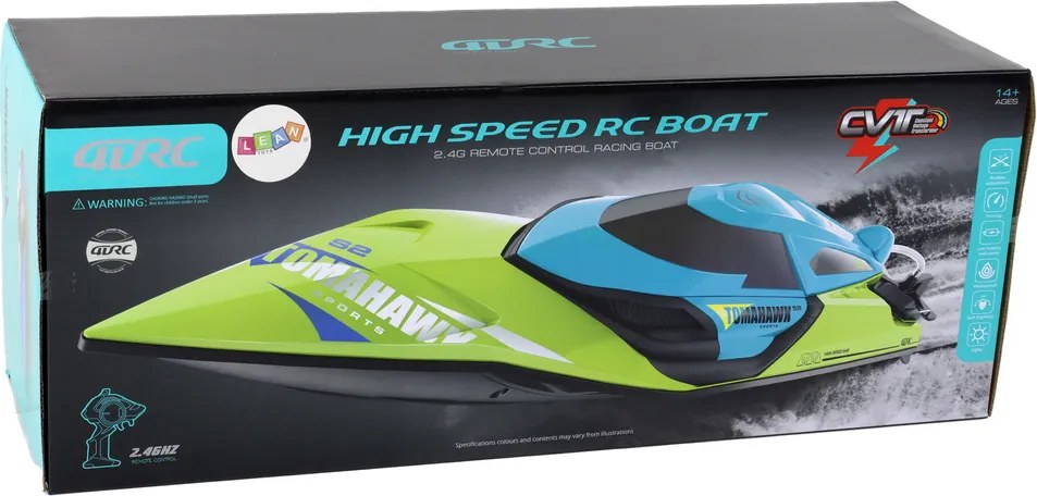 LEAN Toys Motorový čln R/C 2.4G Svetlá 30 km/h Modrá