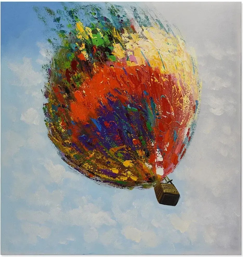 Obraz maľovaný na plátno 1x1m Hot Air Baloon - teplovzdušný balón