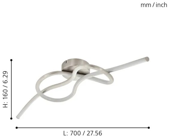 Eglo 97937 - LED Prisadený luster NOVAFELTRIA LED/13W/230V