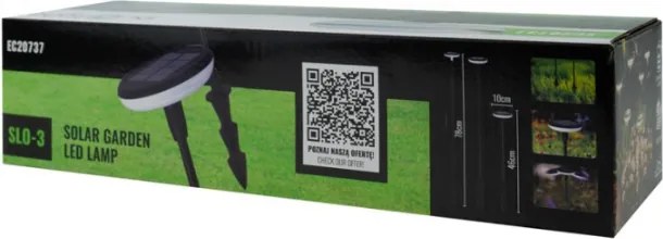 ECOLIGHT Solárne LED záhradné svietidlo IP65 s čidlom súmraku