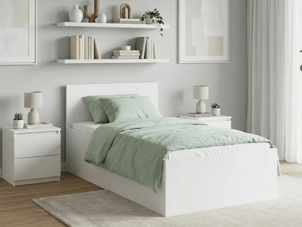 Posteľ SOFIA 90 x 200 cm, biela Rošt: S lamelovým roštom, Matrac: Matrac SOMMERA 18 cm
