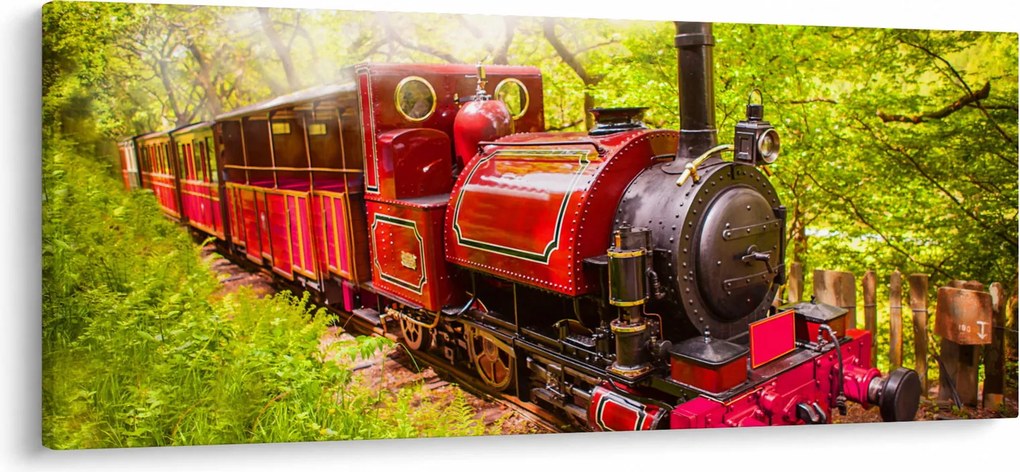 Obraz parného vlaku (120x50 cm)