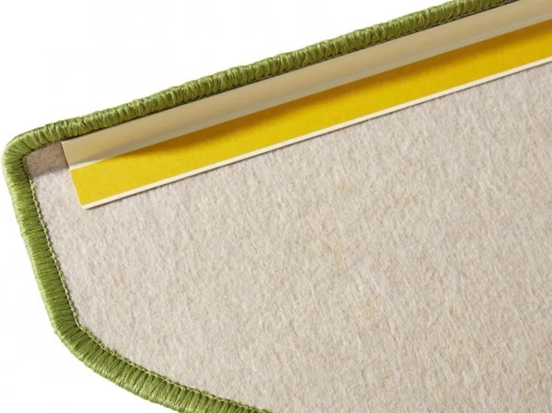 Hanse Home Sada 15ks nášľapov na schody: Fancy 103009 zelené, samolepiaci - 23x65 polkruh (rozmer vrátane ohybu), sada 15 ks