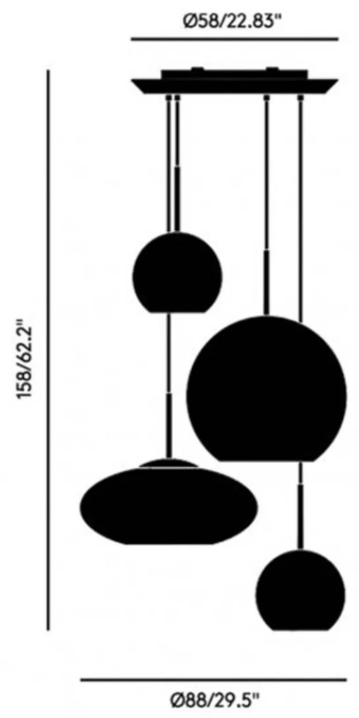 Tom Dixon Copper Range Round závesné svietidlo 4pl