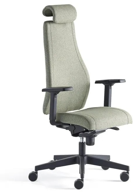 Kancelárska stolička LANCASTER, vysoké operadlo, zelenomodrá