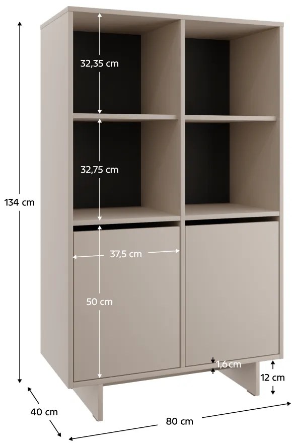 Skrinka STANDO STD03, krémová