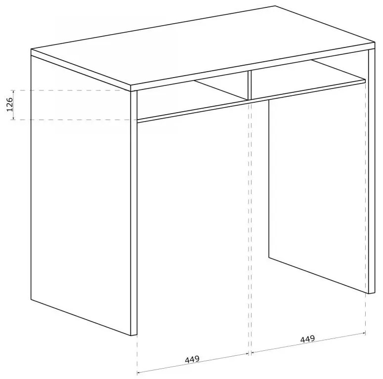 Toaletný stolík Claudi 18 (dub artisan). Vlastná spoľahlivá doprava až k Vám domov. 1055503