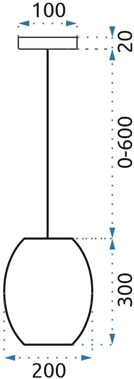 Toolight - Chrómovaná sklenená závesná lampa 1xE27 60W APP564-1CP, chrómová, OSW-09670