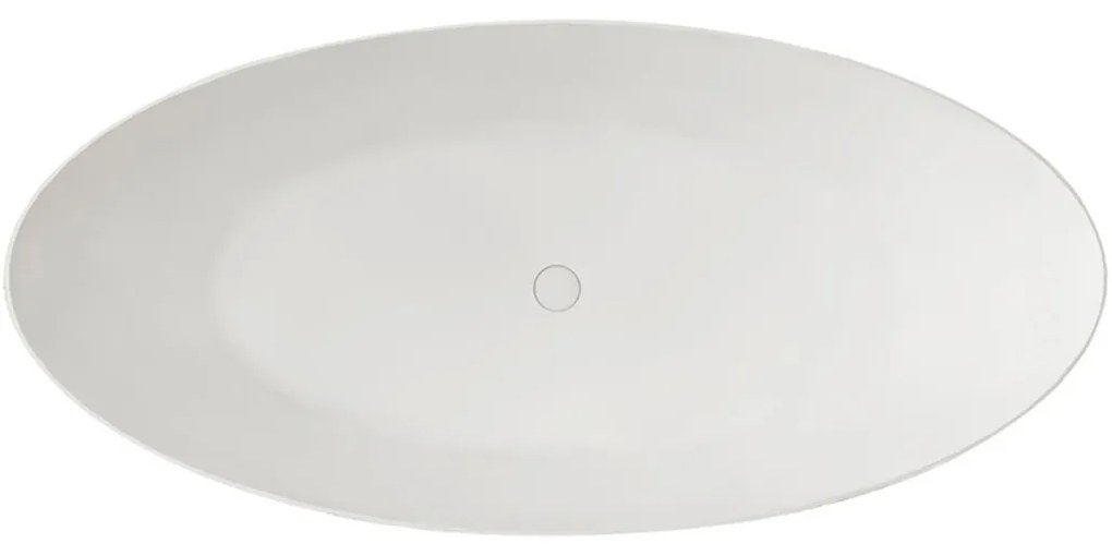 Cerano Emilia, voľne stojaca vaňa z liateho mramoru 180x85cm, biela matná, CER-CER-417536