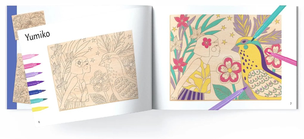 Výtvarná hra - kreslenie na drevo - Sladké dievčatá