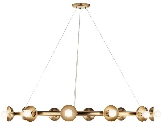 Kichler KL-PALTA9-CPZ - Závesný luster PALTA 9xE14/40W/230V, zlatý