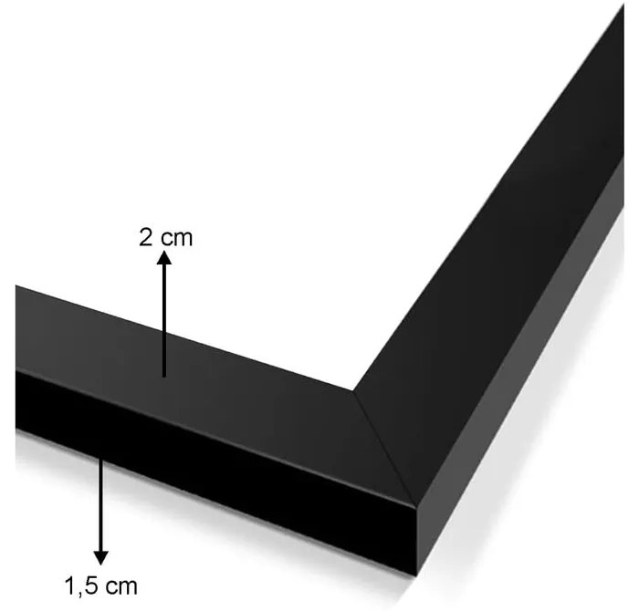 Súprava 3 obrazov v čiernom ráme Vavien Artwork Leaves III., 35 x 45 cm