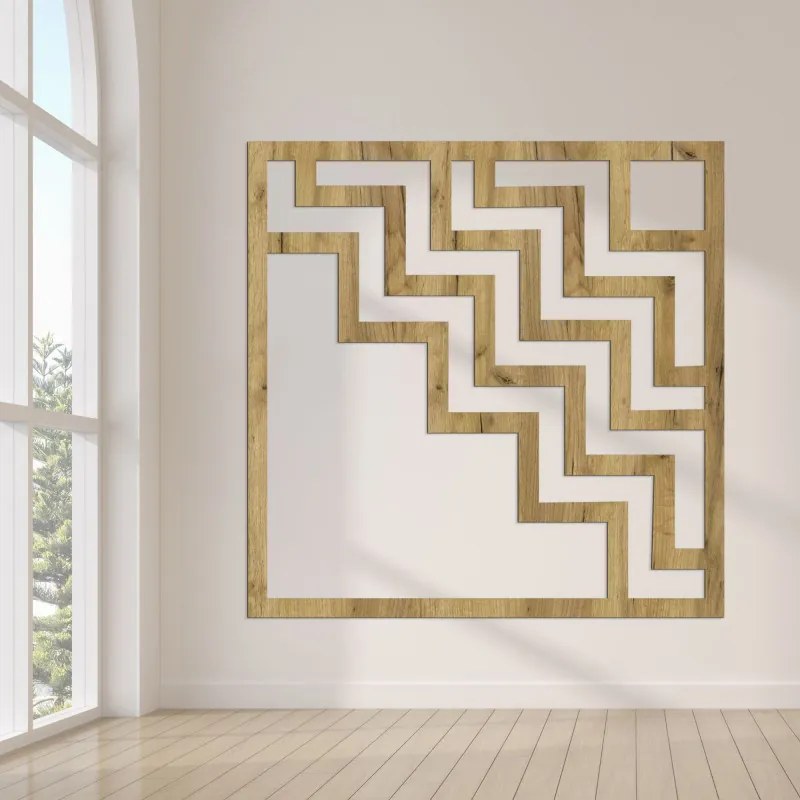Geometrická drevená dekorácia na stenu | Moderný dizajn | SENTOP HDF0397-A