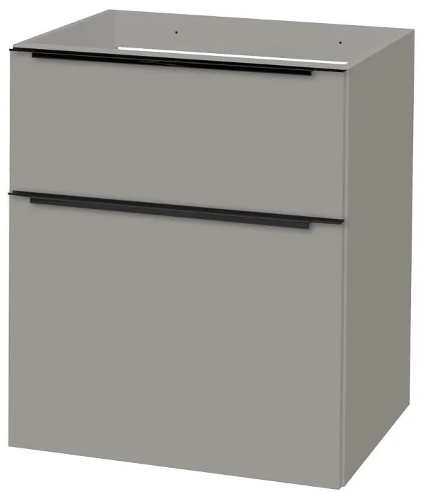 Mereo Mereo, Mailo, kúpeľňová skrinka 61 cm, čierne madlo, MER-CN570SB