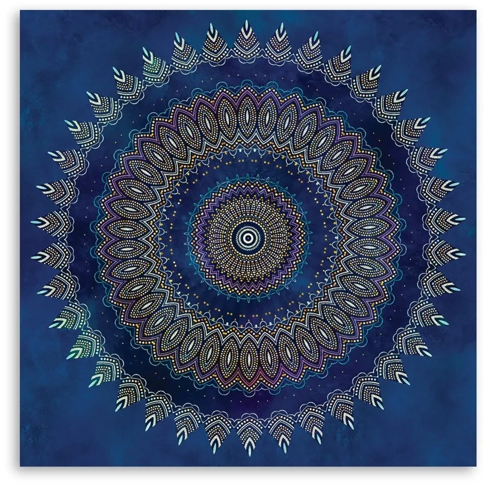 Gario Obraz na plátne Modrá mandala - Andrea Haase Rozmery: 30 x 30 cm