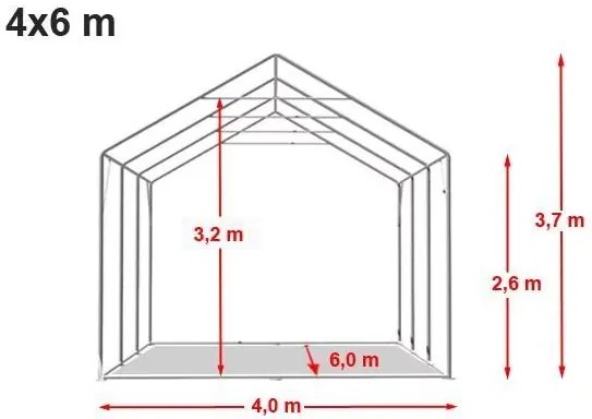 Záhradný Párty stan 4x6m Professional Plus Farba: Biela