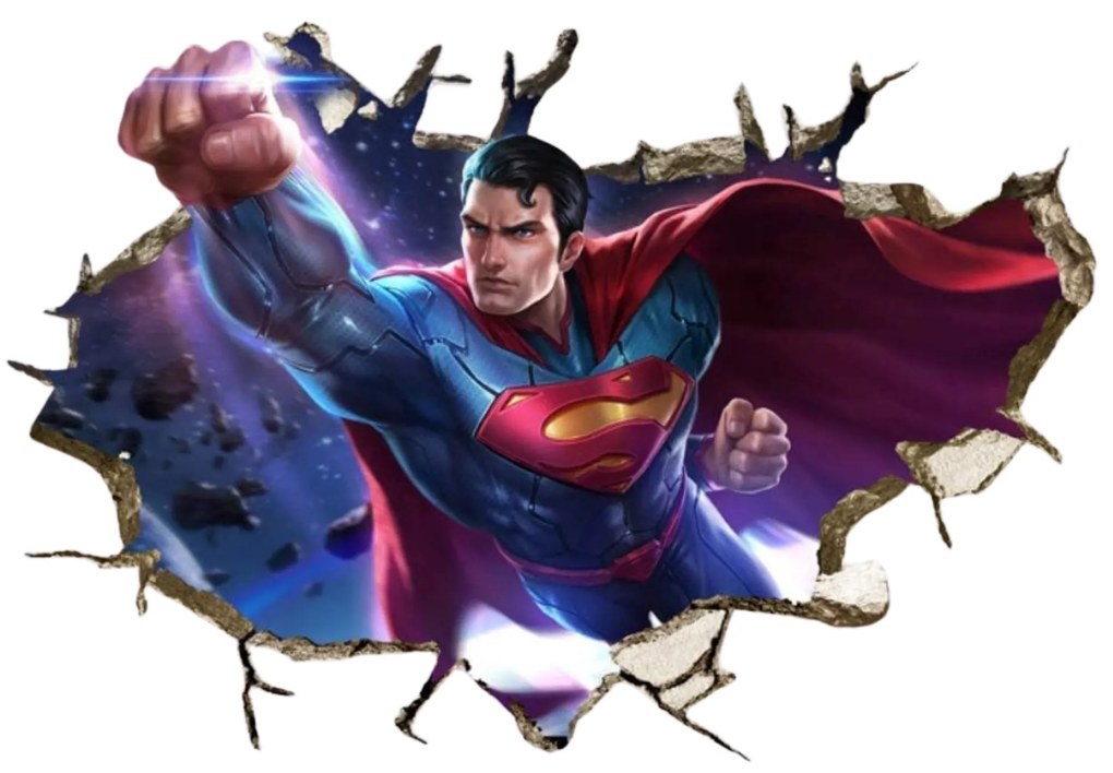 Samolepka na stenu "Superman" 60x90 cm