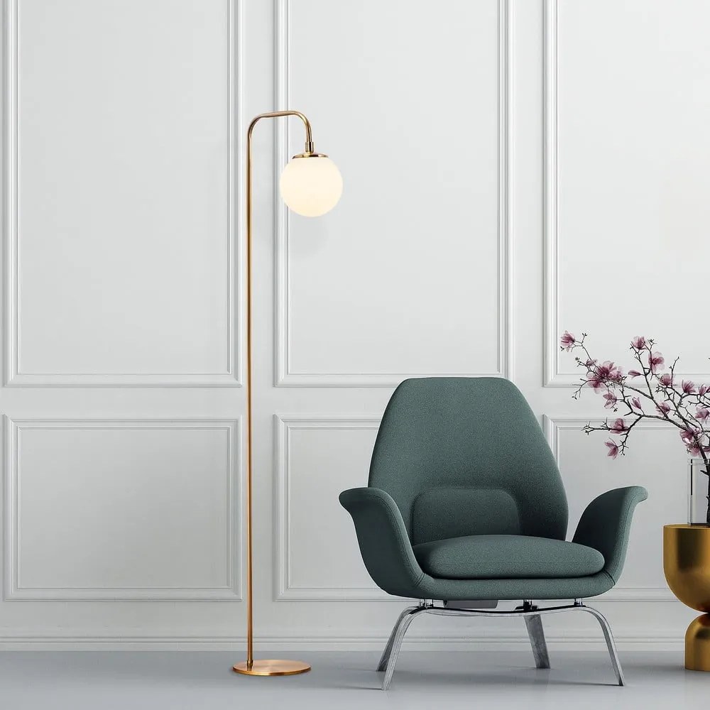 Stojacia lampa so skleneným tienidlom (výška 27 cm) Viran – Opviq lights