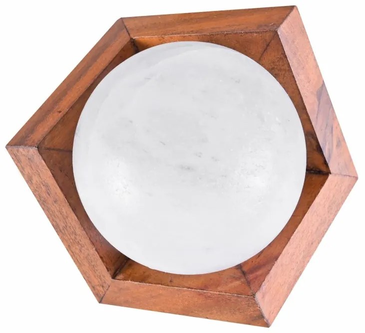 Soľná lampa Mesiac