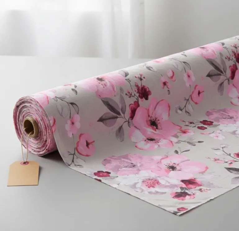 Látka metráž 100% bavlna delux Nelly sivá EMI, 1 meter