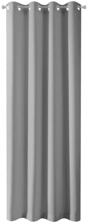 Dlhý záves na okná v sivej farbe Dĺžka: 250 cm