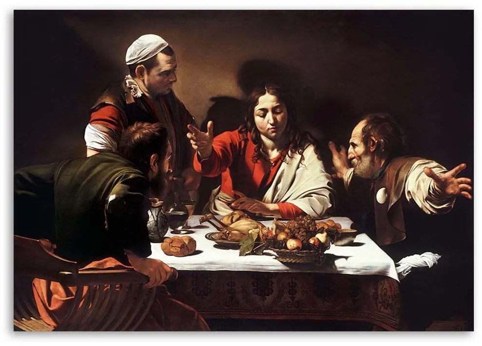 Gario Obraz na plátne Večera v Emmaus - Michelangelo Merisi da Caravaggio, reprodukcia Rozmery: 60 x 40 cm